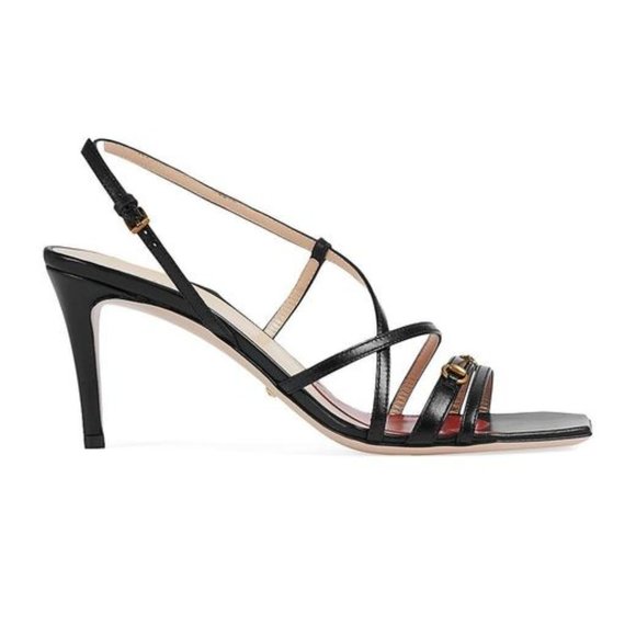 Gucci Victoria Classic Strappy Horsebit Leather Heels Sandals Shoes - Picture 1 of 16